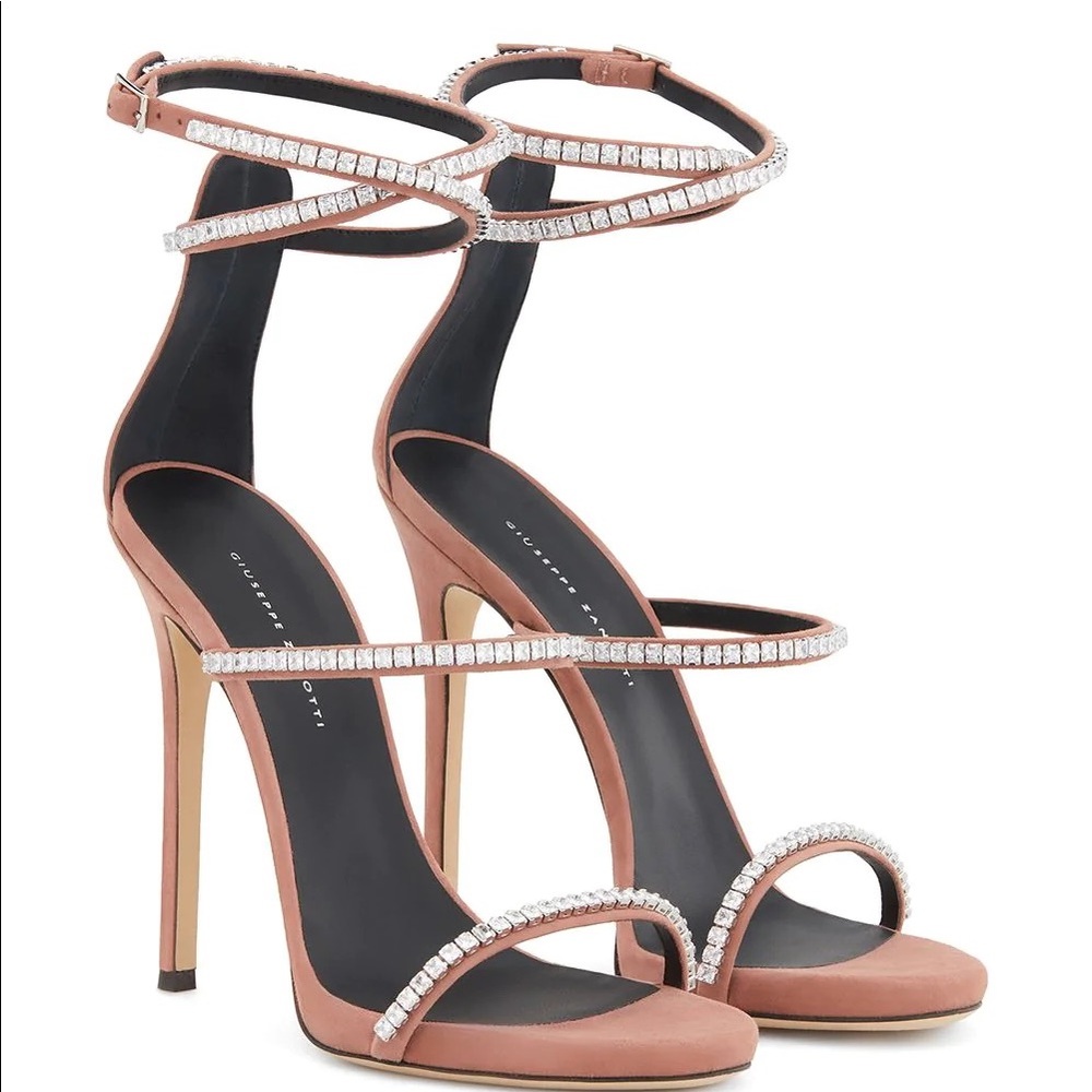 Giuseppe Zanotti Kanda Ankle Strap Crystal Sandals